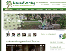 Tablet Screenshot of leavesoflearning.org